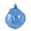 Jim Marvin "Iridescent Dimple" Glass Ball Ornament -Blue