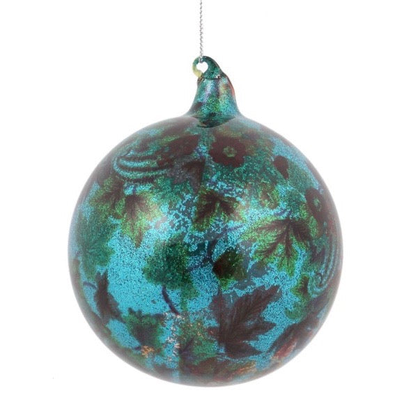 Jim Marvin "Tugubiae Leaf" Glass Ball - Putti Christmas Canada
