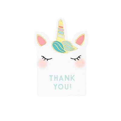 Talking Tables - Unicorn Thank You Cards - 8 Pack | Putti Party Supplies