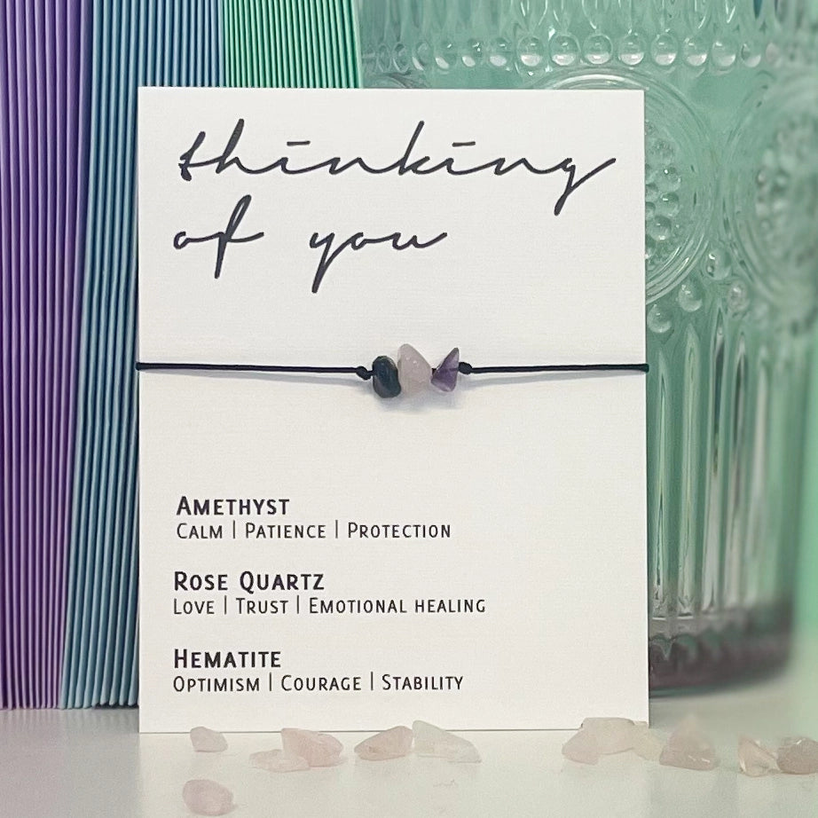 Adjustable Crystal Bracelet - Thinking of You