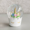 Flower Unicorn Snow Globe | Putti Fine Furnishings