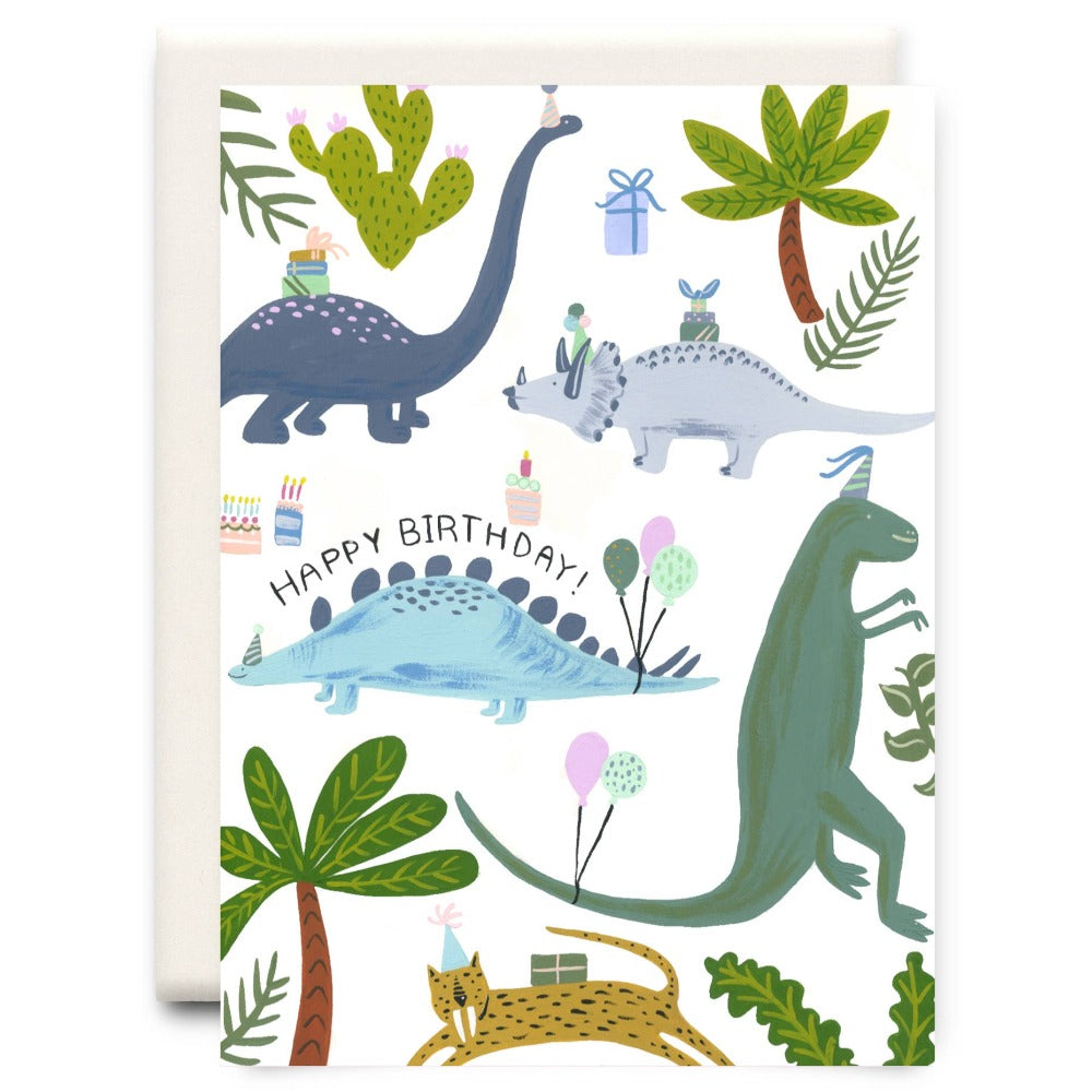Inkwell Cards Dino Birthday Birthday Greeting Card | Le Petite Putti 
