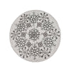 Cream and Silver Snowflake Beaded and Embroidered Placemat