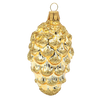 Gold Glitter Glass Pinecone Ornament