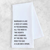 Marriage - Tea Towel | Putti Fine Furnishings Canada