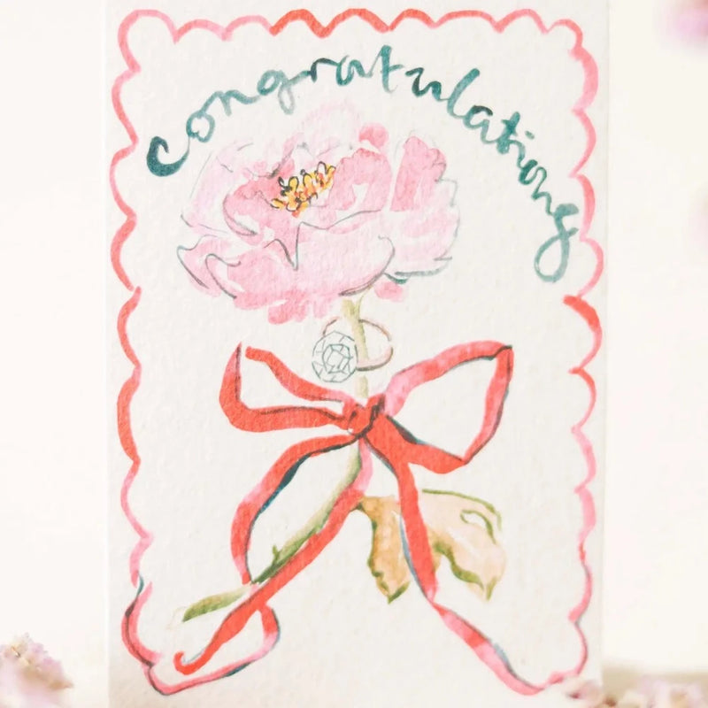 Sophie Amelia Congratulations Peony Greeting Card