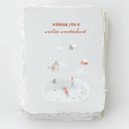 Handmade Paper "Wishing you Winter Wonderland" Christmas Greeting Card Box Set