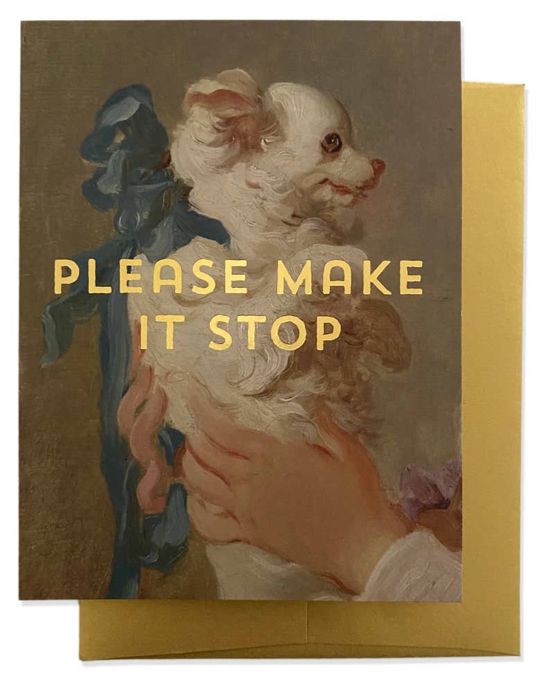 "Stop Doggie" Greeting Card
