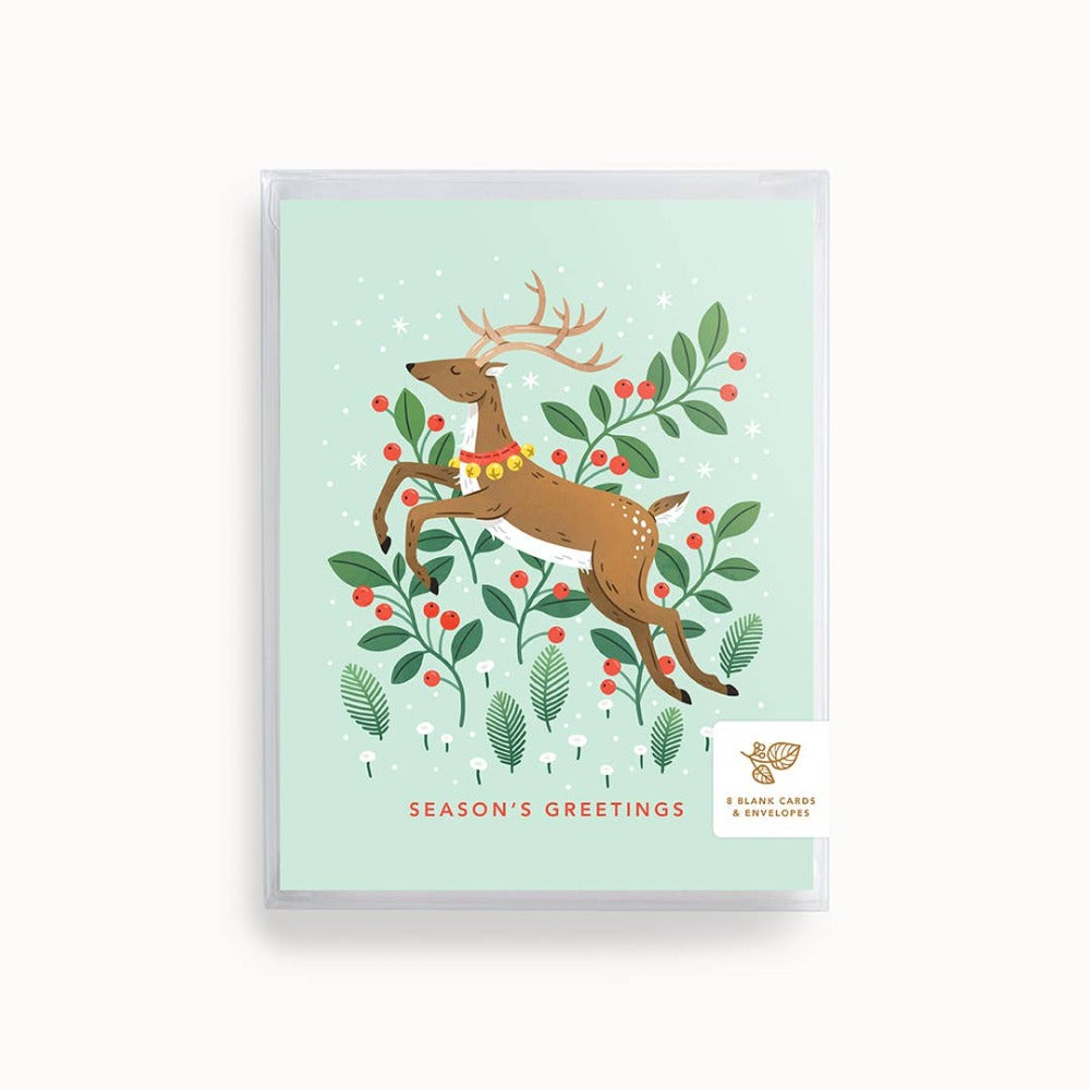 Season's Greetings Reindeer Boxed Christmas Cards