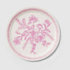 Pink and White French Toile Small Paper Plates