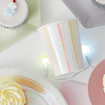Arriving Soon! "We Heart Pastel" Iridescent Paper Cups -  Party Decorations - Talking Tables - Putti Fine Furnishings Toronto Canada - 2