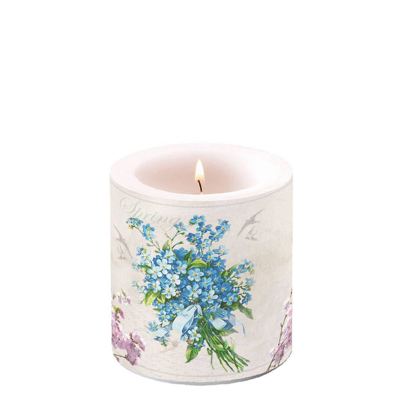 "Laura" Forget me Not Candle - Small