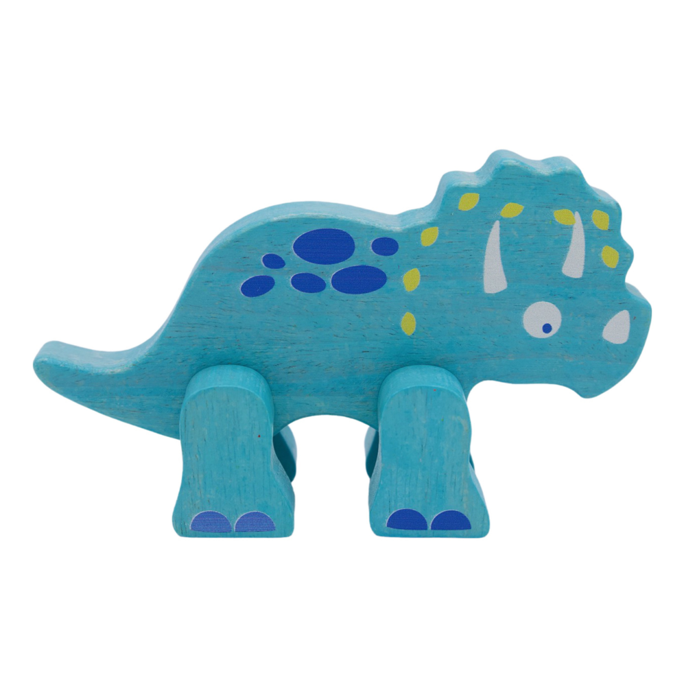 Posable Wood Dinosaur - Triceratops