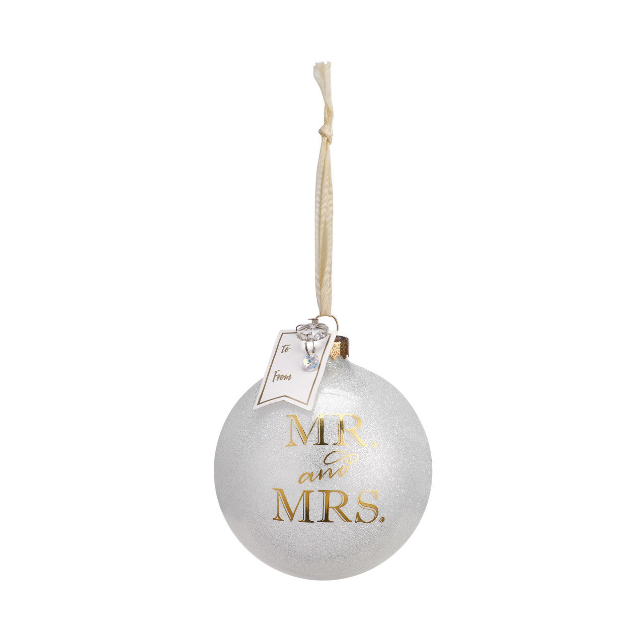"Mr and Mrs" Message Ball Ornament | Putti Christmas Decorations