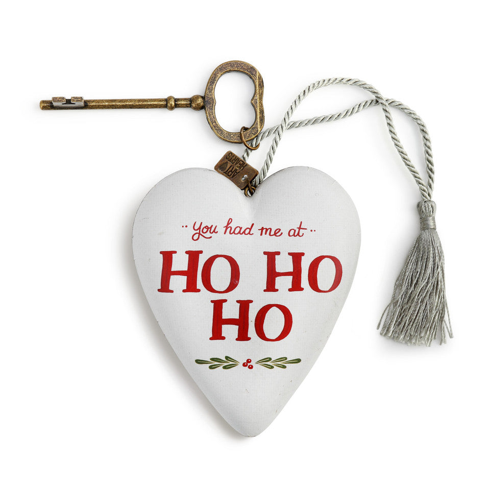 You Had Me At Ho Ho Ho Art Heart Ornament | Putti Christmas 