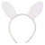 Glittered Bunny Ears Headband - White