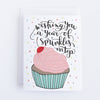 "Wishing you a Year of Sprinkles on Top" Cupcake Greeting Card