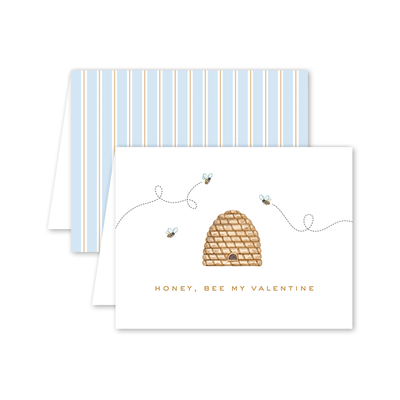 Bee Hive "Honey, Bee my Valentine" Greeting Card  | Putti Fine Furnishings