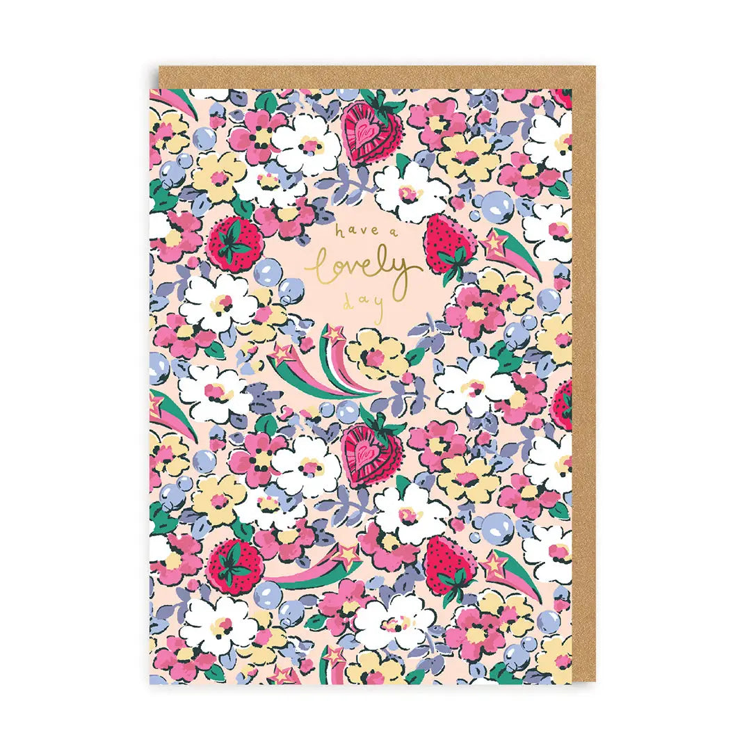 Cath Kidson "Have a Lovely Day" Ditsy Floral Card