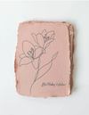 Handmade Paper "Birthday Wishes" Flower Bouquet Greeting Card