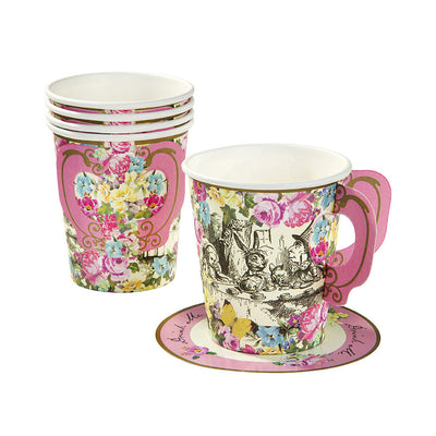 Truly Alice Whimsical Cup & Saucers -  Party Supplies - Talking Tables - Putti Fine Furnishings Toronto Canada - 1