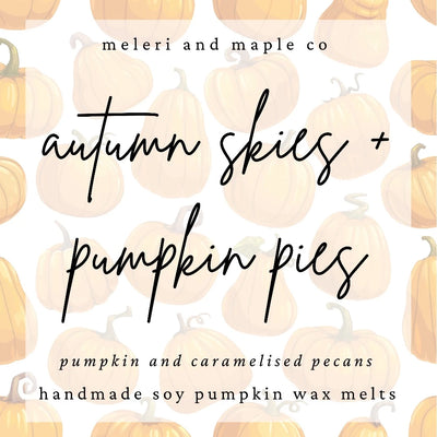 Pumpkin Patch Wax Melts 4pcs - Autumn Skies + Pumpkin Pies