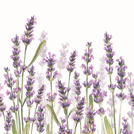 Lavender Shades White Paper Napkin - Cocktail