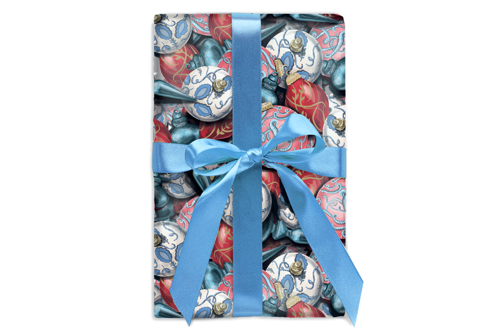 Glass Christmas Ornament Gift Wrap Roll