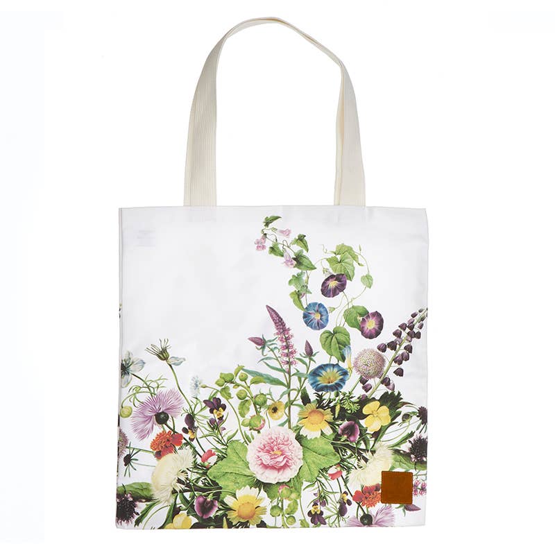 Flower Garden Organic Cotton Tote Bag | Putti Fine Furnishings Canada 