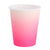 Neon Rose Ombre Paper Cups