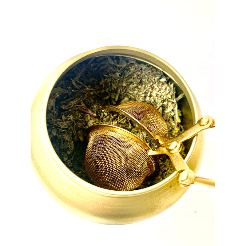 Gold Ball Tea Infuser Tongs