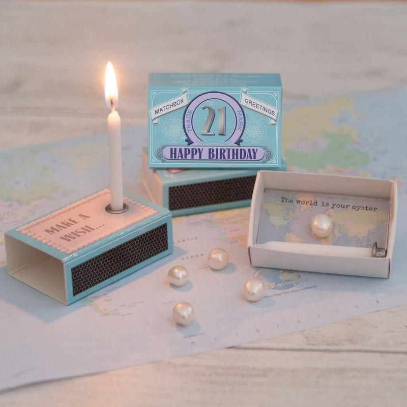 Happy 21st  Birthday Pearl In A Matchbox