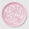 Pink and White French Toile Large Paper Plates