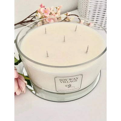 Extra Large Five Wick Soy Wax Candle - Lime Basil & Mandarin