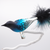 "Bayu" Turquoise Black and White Glass Bird Ornament