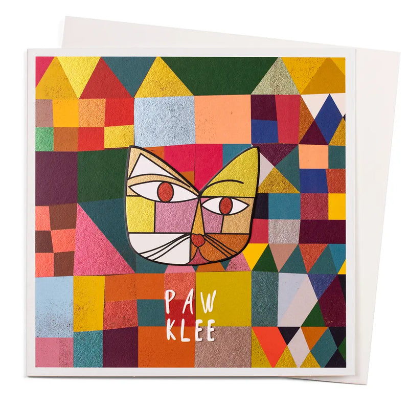 "Paw Klee" Paul Klee Cat Greeting Card