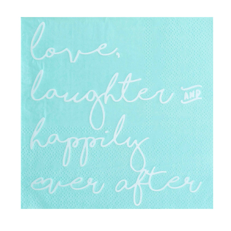 "Love, Laughter & Happily Ever After" Cocktail Napkins