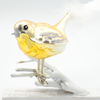 "Sparrow" Yellow and Gold Glass Bird Ornament