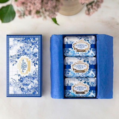 Portus Cale Gold & Blue Soap Set  | Putti Fine Furnishings