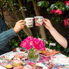 Floral Teacup & Saucer Set - 12 Pack