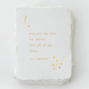 Handmade Paper "You are my sun, moon + stars" Mom Baby Greeting Card