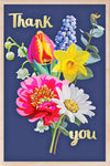 Thank You Floral Wooden Postcard