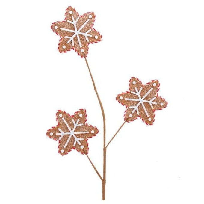 Kurt Adler Gingerbread Star Spray | Putti Christmas 