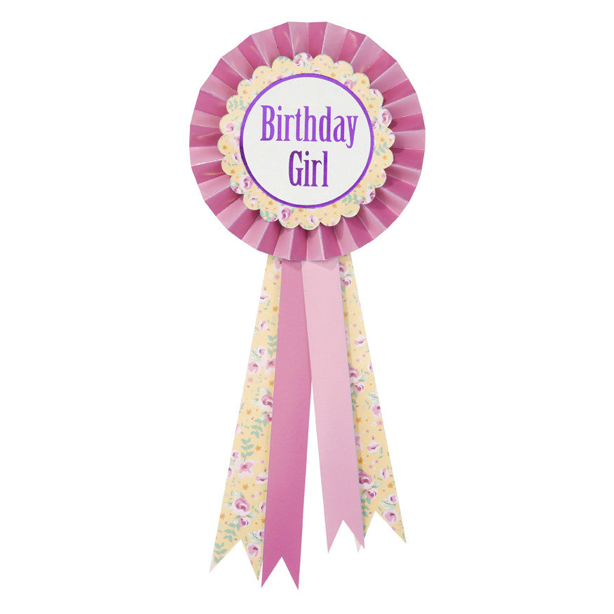 Birthday Girl Rosette Badge -  Party Supplies - Talking Tables - Putti Fine Furnishings Toronto Canada - 1