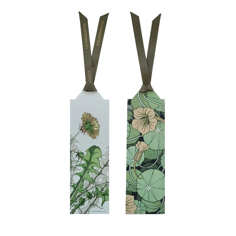 Bookmarks with green ribbon