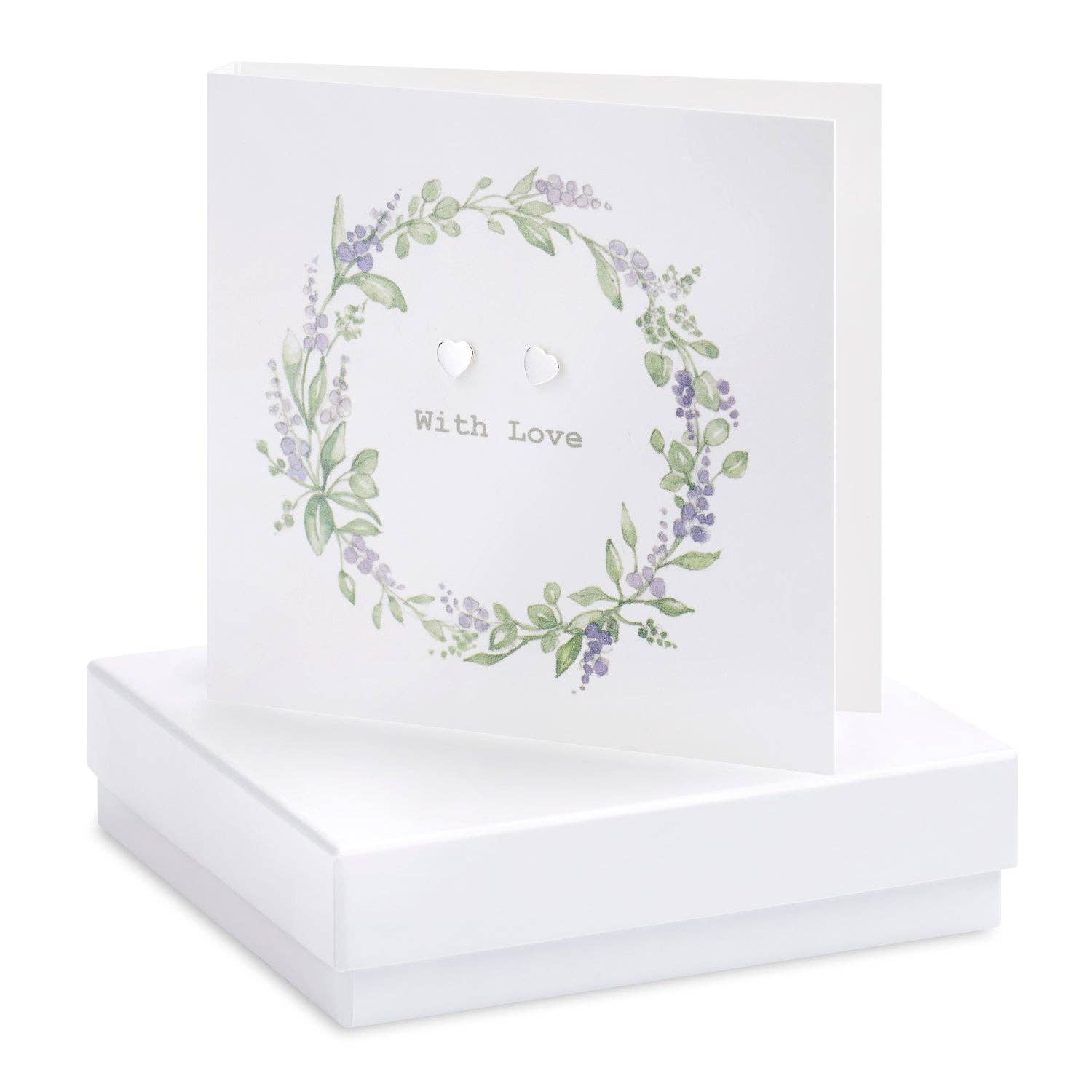 Crumble & Core - Boxed Lavender With Love Wreath Earring Card