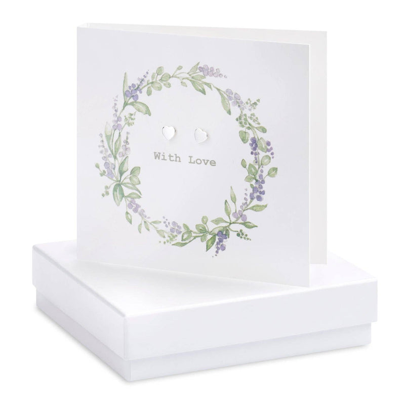 Crumble & Core - Boxed Lavender With Love Wreath Earring Card
