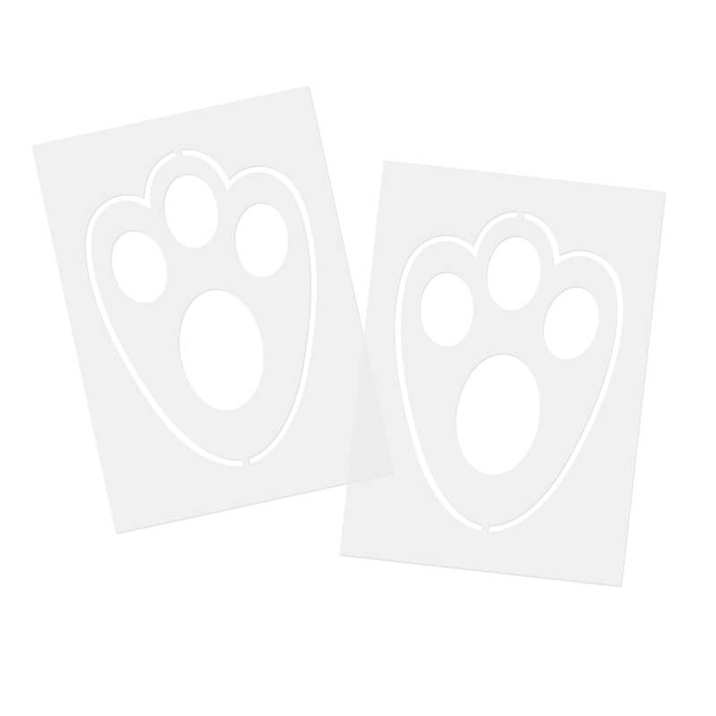 Ginger Ray Easter Bunny Foot Print Stencil | Le Petite Putti Party Supplies 