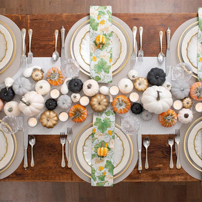 Caspari White Heirloom Pumpkins Paper Napkin - Guest | Putti Celebrations