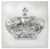 White with Silver Embossed Crown Wall Decor